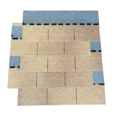 China EUROPEAN Classic Desert Tan 3 Tab Fiberglass Asphalt Shingle For Roof Tile for sale