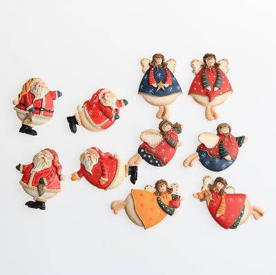 China Wholesale Handmade Traditional Fairy Angel Girls Christmas Resin Crafts Fridge Magnet for sale