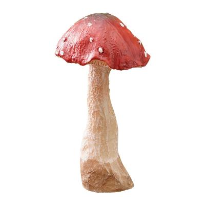 China Europe Purchase Resin Mushroom Miniature Open Artificial Small Mushroom Red Head With White Dots for sale