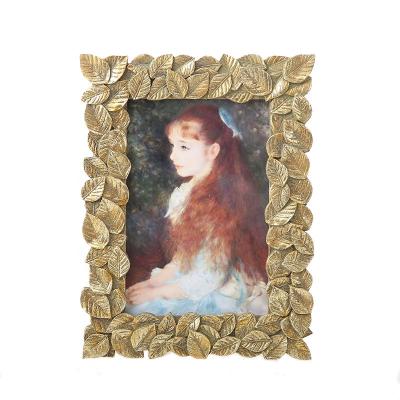 China New European\Modern Design Resin Handmade Photo Glass Frame With Leaves Style for sale