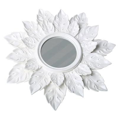 China Hand Made And Eco - Friendly Resin Sheet Round Hotel Wall Decor Mirror With Eco - Friendly Pattern for sale