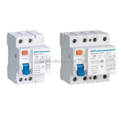 China Professional sale CHINT 100/32/63 amp rccb earth leakage residual current circuit breaker NL210 for sale