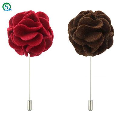 China 100% New Designs Felt Pin Suit Tuxedo Corsage Boutonniere Lapel Pins Eco-Friendly for sale