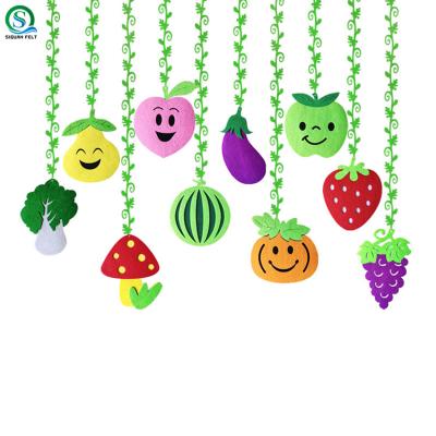 China Kindergarten Kindergarten Classroom Fruit Cartoon Fruit Cartoon Mall Felt Decorated Hanging Decoration, Plant And Animal for sale