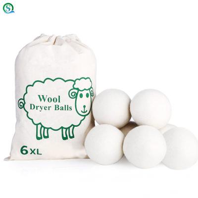 China 8cm7cm6cm Dry Wool Cleaning Ball Felt Laundry Ball Cotton Bag 6 For Drier Ball for sale