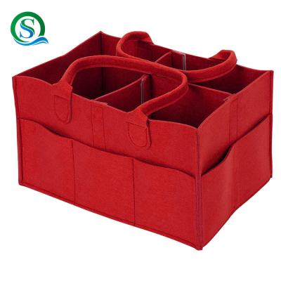 China Viable Hot Sales Storage Home Decorative Organizer Felt Basket Bag for sale