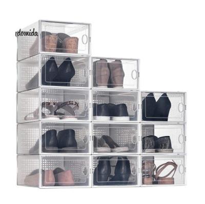 China (Other) Wholesale High Quality Adjustable Acrylic Shoe Storage Box Shoe Display Box Acrylic Case for sale