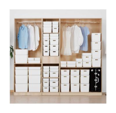 China Sustainable High Quality Durable Using Various Plastic Stackable Wardrobe Storage Box for sale