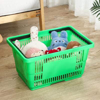 China Microwavable Plastic Storage Basket Vegetable Supermarket Cosmetic Shopping Baskets Wholesale Plastic Basket for sale