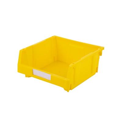 China Yellow Plastic Stackable Plastic Tool Boxes Stored Warehouse Stock Storage Bins for sale