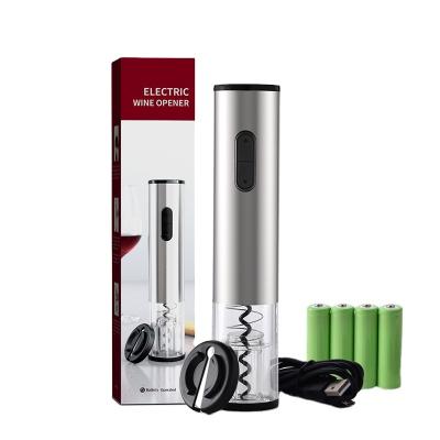 China Rechargeable Metal Gift Set Bottle Wine Opener Cork Screw Electric Wine Bottle Opener for sale