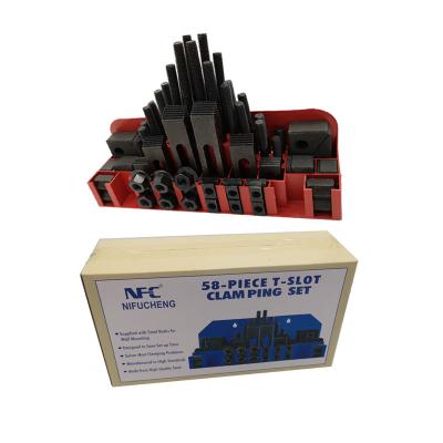 China CNC Machinery Repair Shops Use 58Pcs Steel Clamping Kit Set Steel Clamping Kit Set for sale