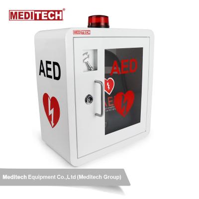 China Emergency Defibrillator First Aid Box Metal Storage Physician Alarmed Indoor AED Wall Mounted Cabinet for sale