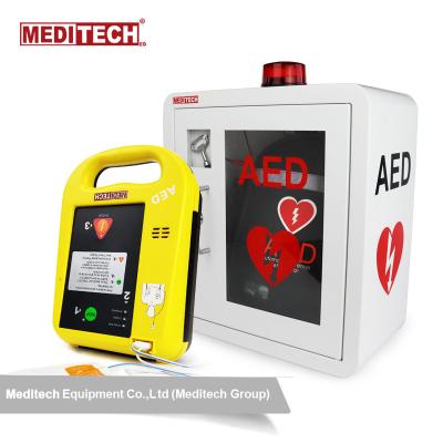 China Emergency Meditech First Aid Box With AED Master Box With Voice& Light Alarm Automated External Defibrillator Box Defibrillator Cabinet for sale