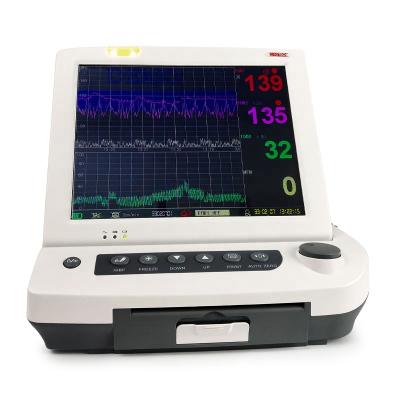 China Unborn Babies Heart Beat Portable CTG Machine Maternal Fetal Monitor with Printer and Big Screen for sale