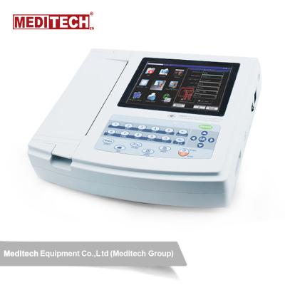 China Portable portable ECG machine have one color, touch and large screen, printing 12 channel ECG electrocardiograph for sale