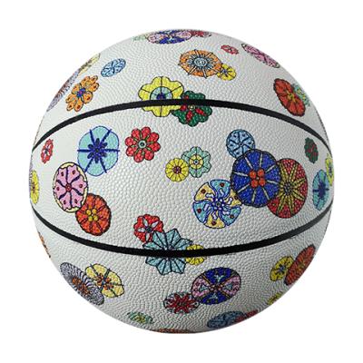 China Basketball Playing Custom Logo Printed Leather Basketballs Size 7 Ball For Kids for sale