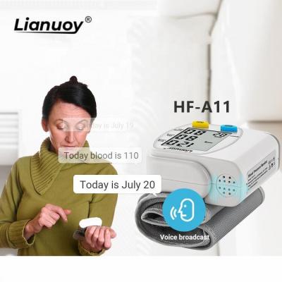 China Lianuoy Home Custom Wrist Sphygmomanometer With Voice Family Health BoP Check Machine Digital Blood Pressure Monitor for sale