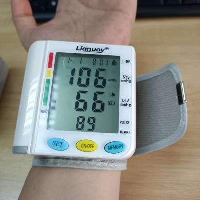 China Lianuoy BP Monitor Blood Pressure Monitor Good Quality Plastic Automatic Wristband OEM/ODM for sale