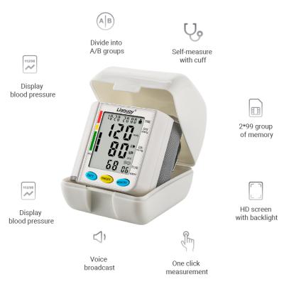 China High Quality Home Care Hospital Wrist Blood Pressure Cuff Monitor Portable Digital Blood Pressure Monitor for sale