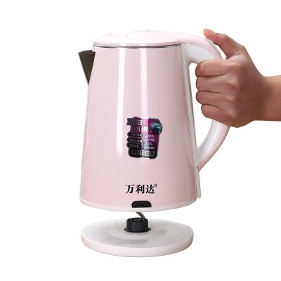 China Household Large Capacity Stainless Steel Kettle Base Kettle Appliances Wanlida 360 Degree Rotation Electric Kettle for sale