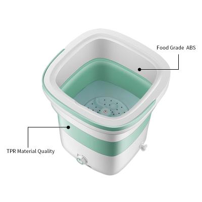 China Portable Folding Mini Washing Machine Underwear Socks Baby Clothes Washing Machine Foldable Elution in One for sale