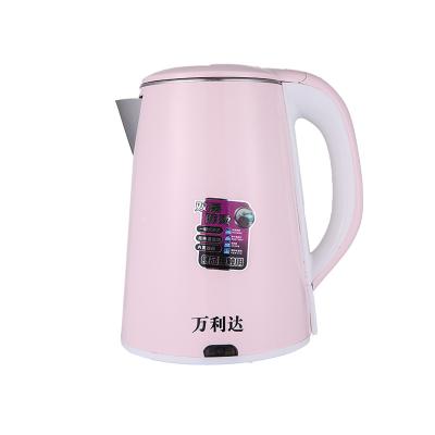 China 360 Degree Rotation Base Wanlida Insulation 304 Stainless Steel Double Layer Electric Kettle Quick Gift Wholesale for sale