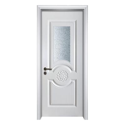 China Bosya Waterproof Interior Bedroom Wpc White Door With Door Frame For Hotel for sale