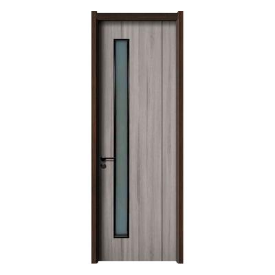 China Waterproof Bosya wood and plastic composite wpc /frame door with glasses for sale