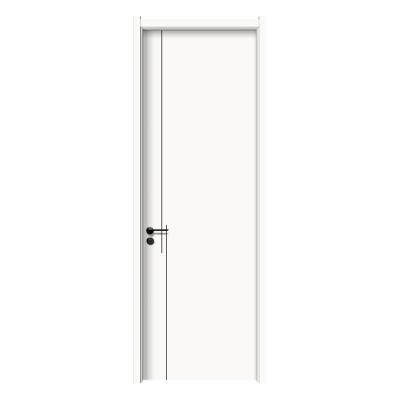 China Bosya room sound insulation door sound insulation modern simple high quality design white paint solid wood interior doors for sale