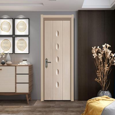 China UAE Bosya Wpc PVC Door Weatherproof Wood Panel Door Plastic Composite Modern Wpc Door for sale