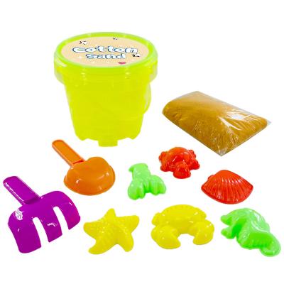 China Beach Safe Hot Non-sticky Cotton Suit Selling Magic Sand Castle Forms Sand Play Toys Molds Set For Children for sale