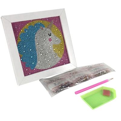 China Frame Diamond Painting Sparkles Unicorn Set Diamond Painting Set Modern Customizable Children's Animation for sale