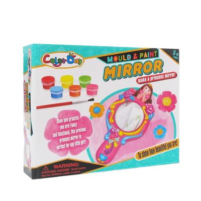 China New Design Modern Educational Toy Creative Handmade Girly Diy Gypsum Painting Toys--Mirror For Kids for sale