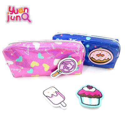 China Schools & Pocket Pinup Girl School Bag Pencil Case Offices Picture Amazon PU Leather PVC For Kids Girl Clear Sale Fashion for sale