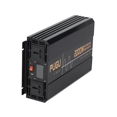 China DC12V To AC120V Short Circuit Protection Power Inverter 2000w Pure Sine Wave Customized Outlets LCD Display Power Inverter for sale