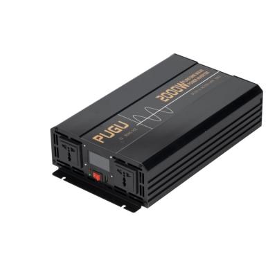 China DC24V To AC120V 60Hz Short Circuit Protection Power Inverter 2000w Pure Sine Wave Customized Outlets LCD Display Power Inverter for sale