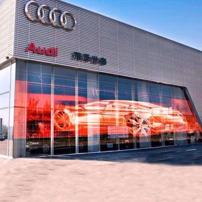 China Outdoor Transparent Stage LED Screen 3D Smart Full Color Display P3.91 Interactive Glass Wall Advertising for sale