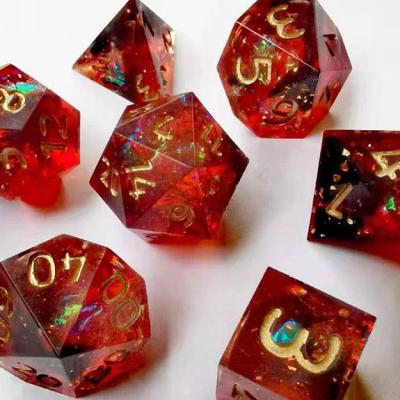 China Resin DND Die Sets 5 7PCS Dungeons And Dragons Die Cuts for sale