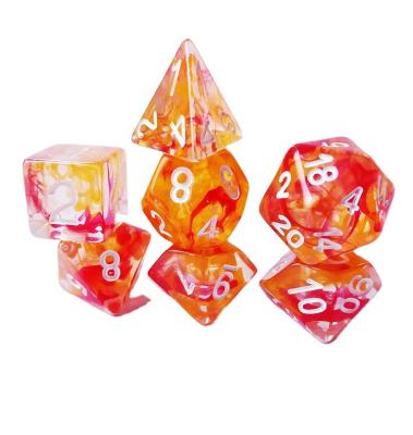 China Transparent Red Orange Smoke 7 Piece DND Resin Die Set 7 Pieces for sale