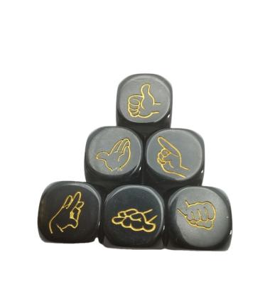 China New Fashionable Type D 6 16mm Dnd Board Game Resin Custom Engraving Custom Engraving Die Polyhedral Die for sale