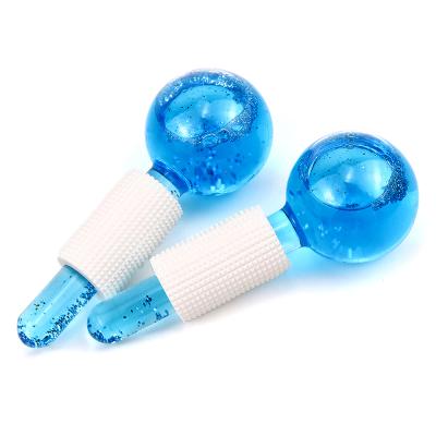 China Skin Tightening Private Label Ice Globes For Massage Pink Blue Facial Roller Face Roller Cooling Skin Care Beauty Products for sale