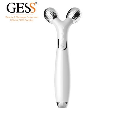 China 3D Vibrating Wrinkle Remover RF EMS Facial Massage Roller EMS Microcurrent Face Lifting Roller For Travel Use for sale