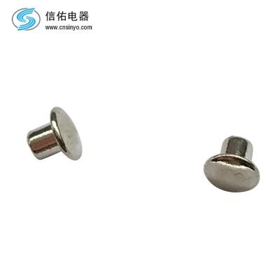 China Contactors Silver Alloy Mini Bimetal Electrical Contacts And Bimetal Contact Rivet for sale