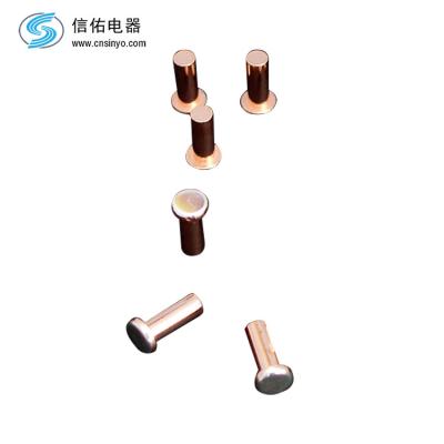 China Contactors Electrical Contact Rivets Bimetallic Copper Compound Contact Tip Solder Contact Point for sale