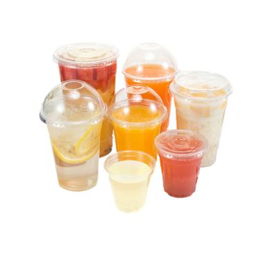 China Wholesale Printed Cold Drink 150ml Cold Drink Logo Cup 5oz PEE Disposable Plastic Bubble Tea Cup With Lid for sale