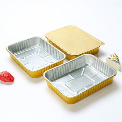 China China Supplier Wholesale Food Occasional Tin Containers Aluminum Foil Box Disposable With Heat Sealing Cover for sale