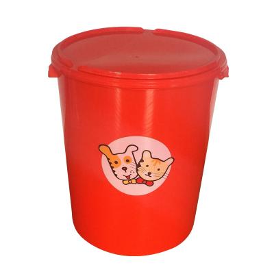 China Hot Selling Good Quality Stocked Cheap Price Pet Food Round Storage Container for sale