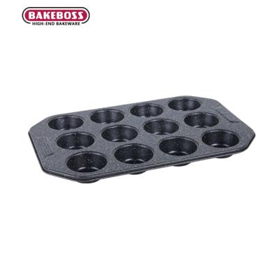 China Home Kitchen BAKEBOSS Restaurant Baking High Quality Non-Stick Bread Rolls Pans Bun Cake Pan for sale