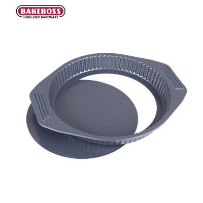 China Non-Stick Carbon Steel Home Kitchen Restaurant BAKEBOSS Bakeware Round Pie Pan Mini Round Pan Tart Cake Mold for sale